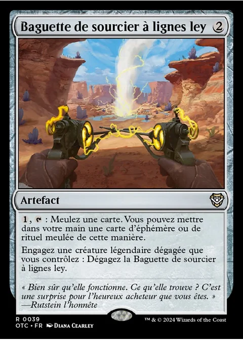 Baguette de sourcier à lignes ley