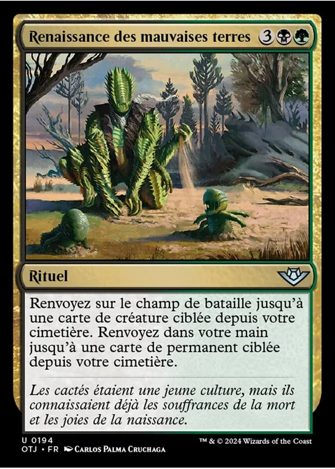 Renaissance des mauvaises terres