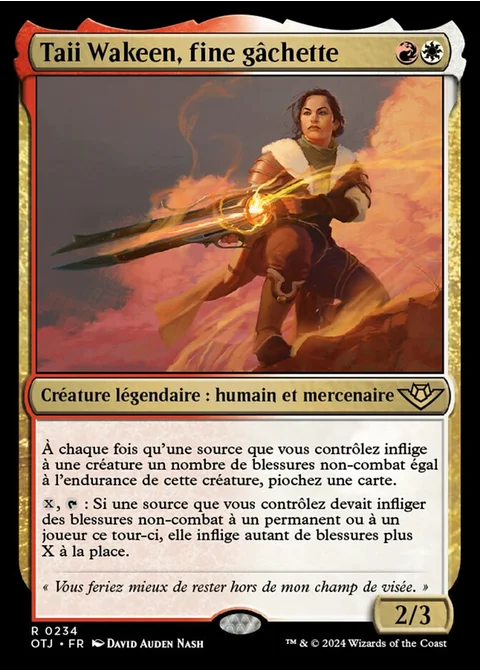 Taii Wakeen, fine gâchette