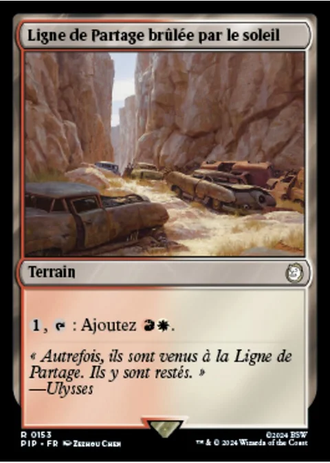 Ligne de Partage brûlée par le soleil