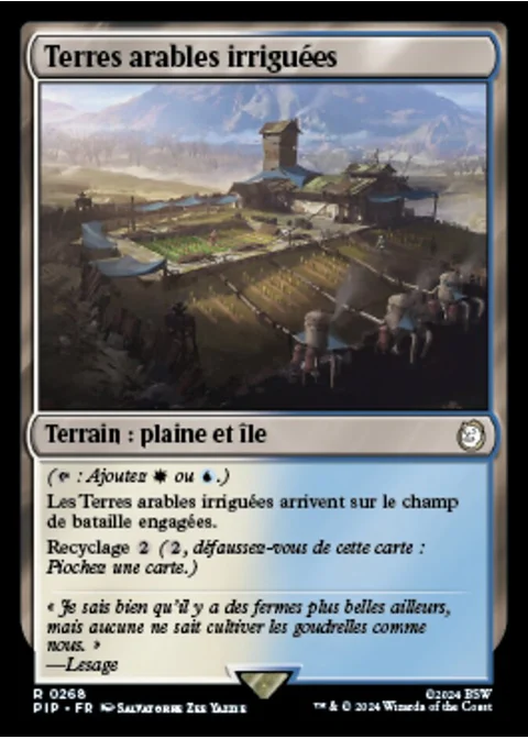 Terres arables irriguées