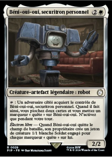 Béni-oui-oui, securitron personnel