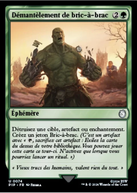 Démantèlement de bric-à-brac