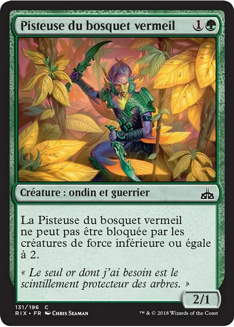 Pisteuse du bosquet vermeil