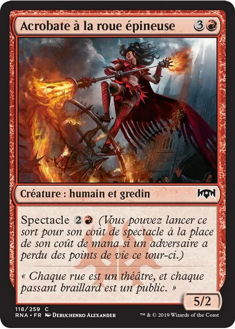 Acrobate à la roue épineuse