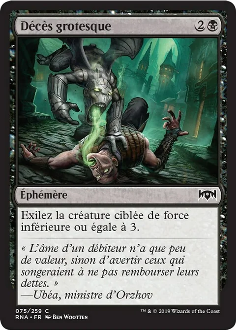 Décès grotesque