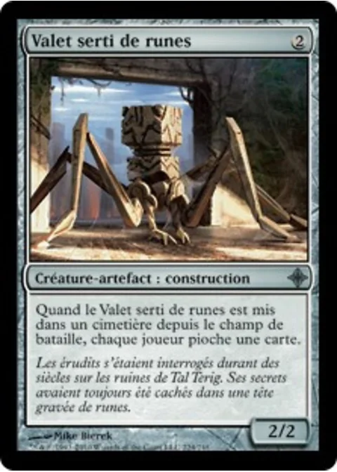 Valet serti de runes