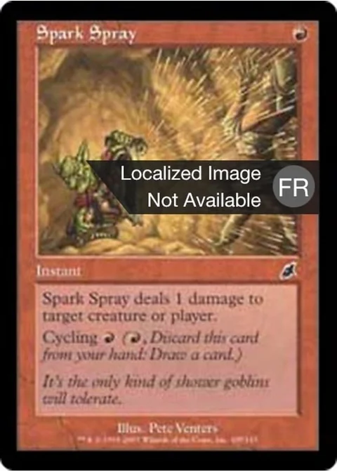 Giclée d'étincelles