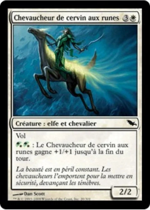 Chevaucheur de cervin aux runes