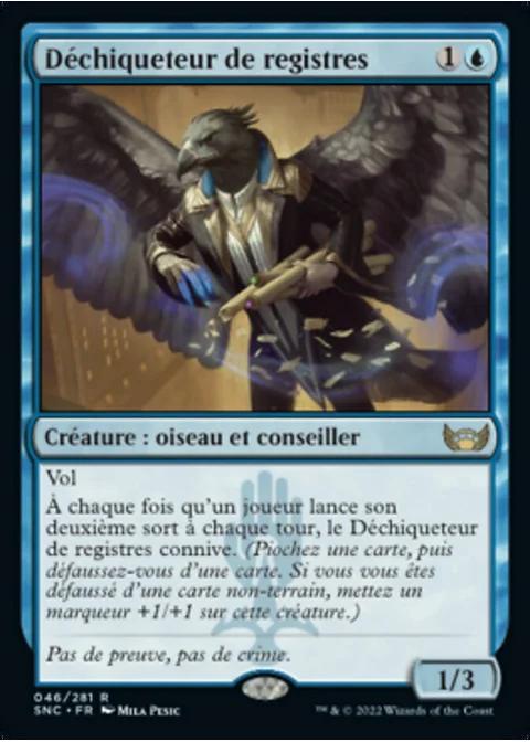 Déchiqueteur de registres