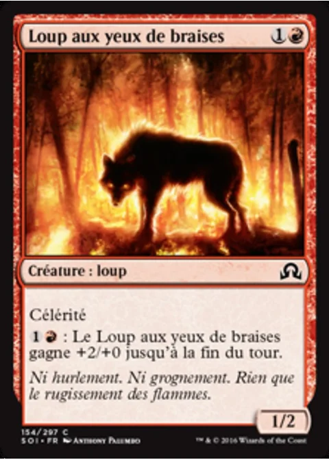 Loup aux yeux de braises