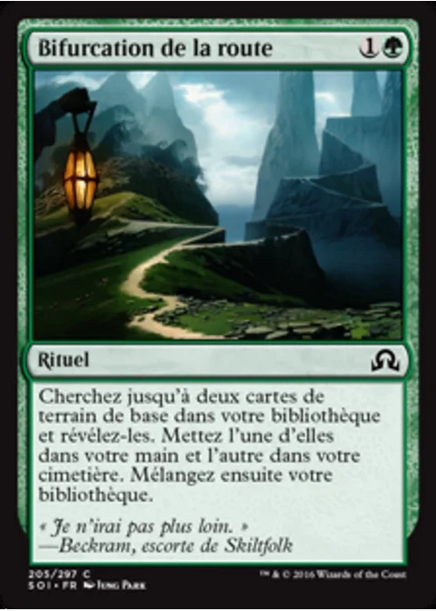 Bifurcation de la route