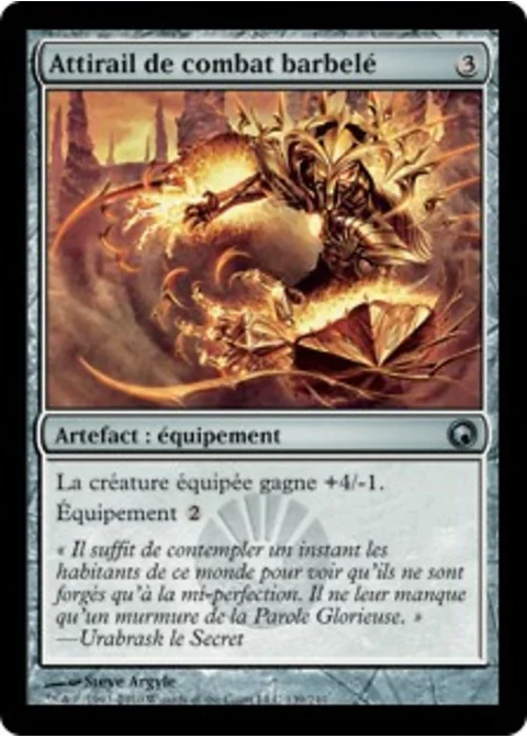 Attirail de combat barbelé