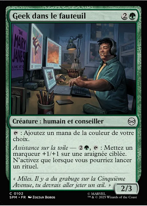 Geek dans le fauteuil