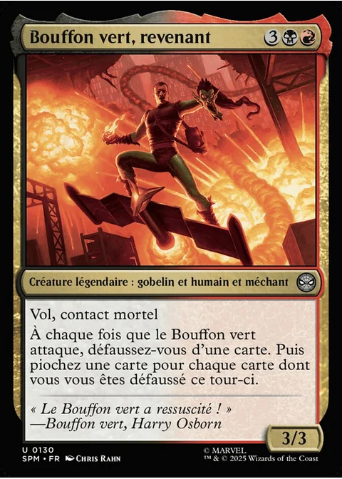 Bouffon vert, revenant