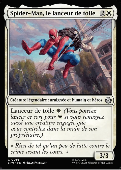 Spider-Man, le lanceur de toile