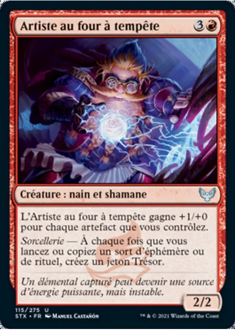 Artiste au four à tempête