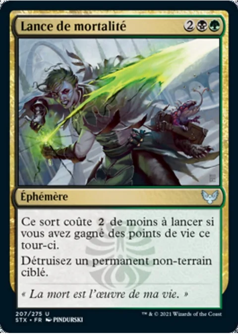 Lance de mortalité