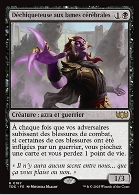 Déchiqueteuse aux lames cérébrales