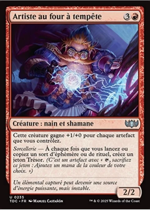 Artiste au four à tempête