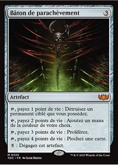 Bâton de parachèvement