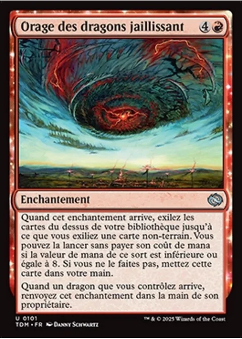 Orage des dragons jaillissant