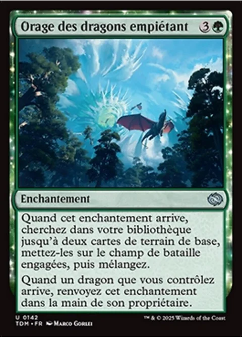 Orage des dragons empiétant