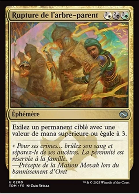 Rupture de l'arbre-parent