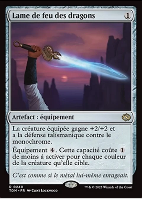 Lame de feu des dragons