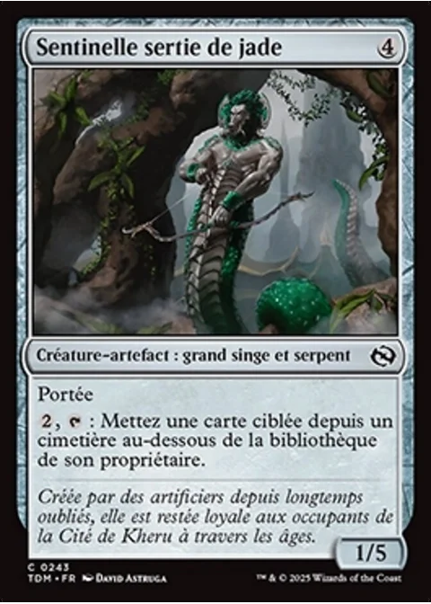 Sentinelle sertie de jade