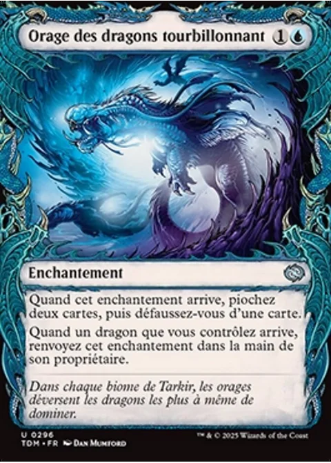 Orage des dragons tourbillonnant