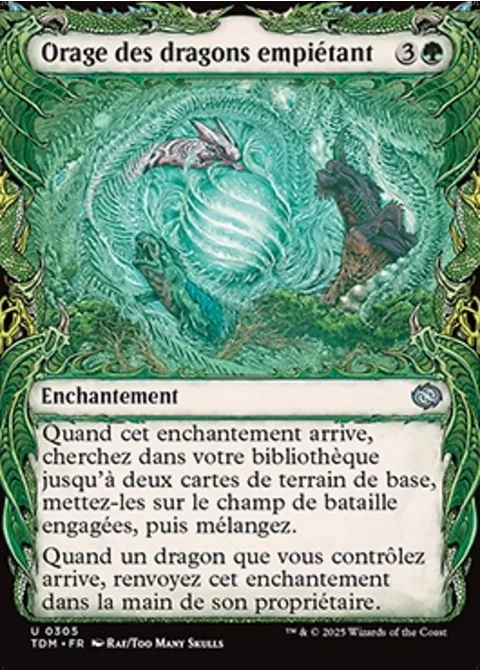Orage des dragons empiétant