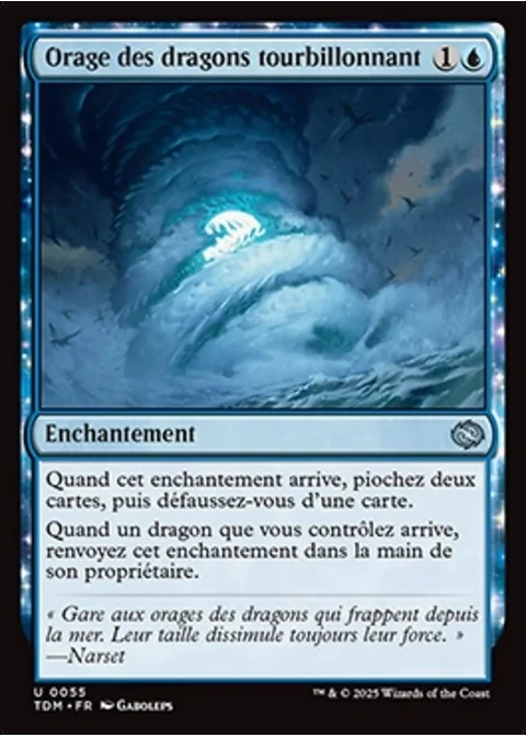 Orage des dragons tourbillonnant