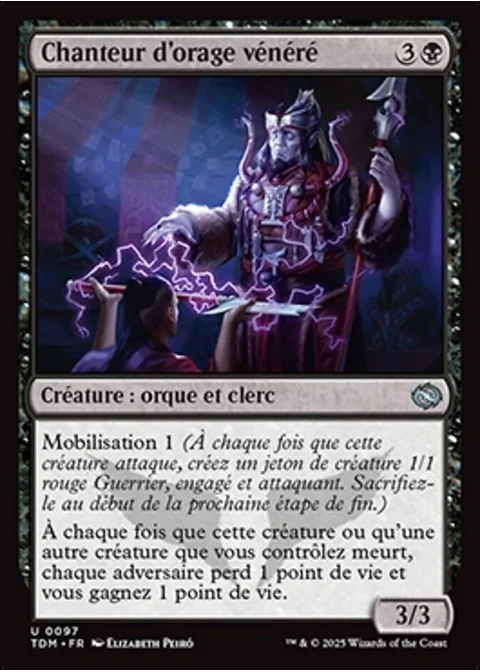 Chanteur d'orage vénéré