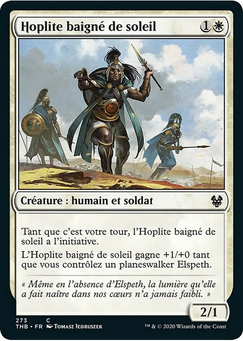 Hoplite baigné de soleil