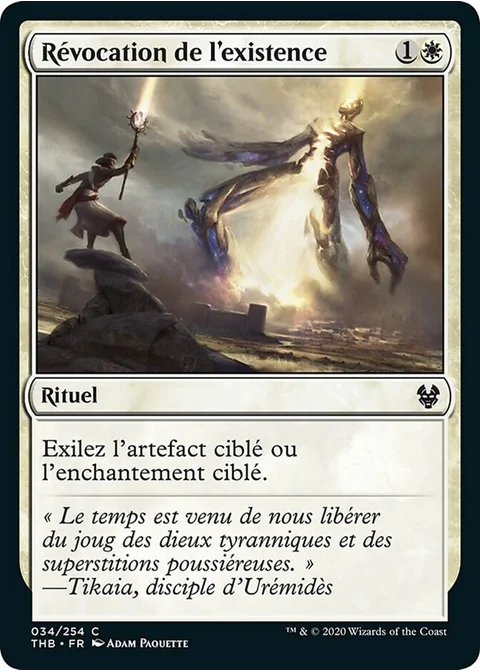 Révocation de l'existence