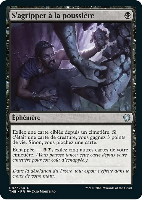 S'agripper à la poussière