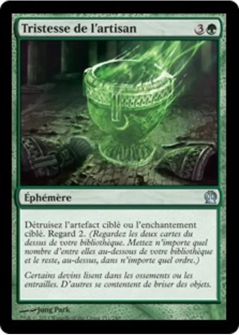 Tristesse de l'artisan