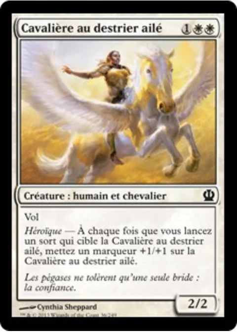 Cavalière au destrier ailé