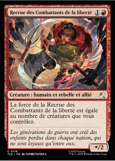 Recrue des Combattants de la liberté