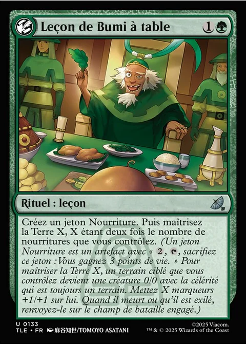 Leçon de Bumi à table