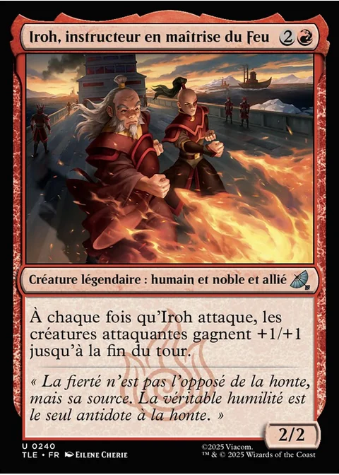 Iroh, instructeur en maîtrise du Feu