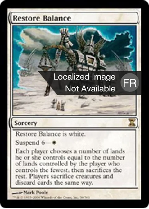 Rectification de l'équilibre