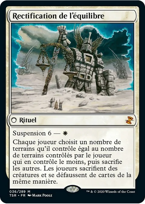 Rectification de l'équilibre