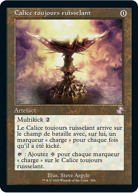 Calice toujours ruisselant