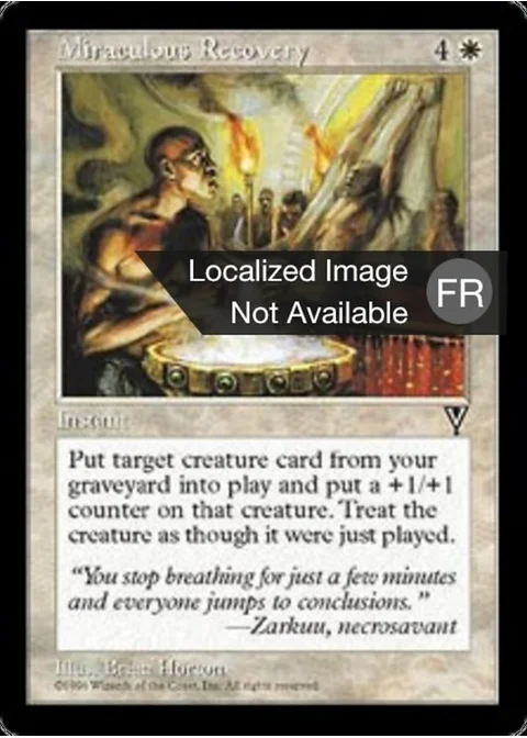 Récupération miraculeuse