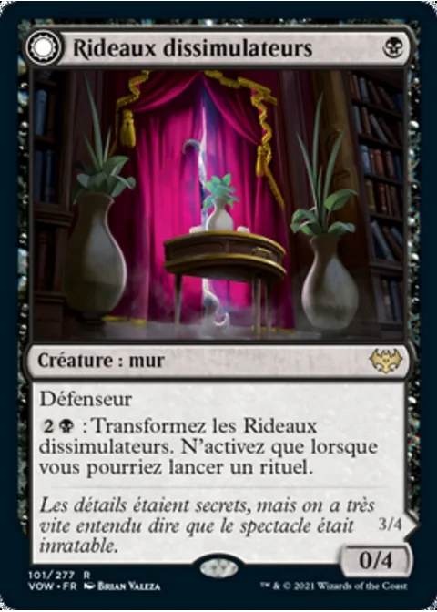 Rideaux dissimulateurs