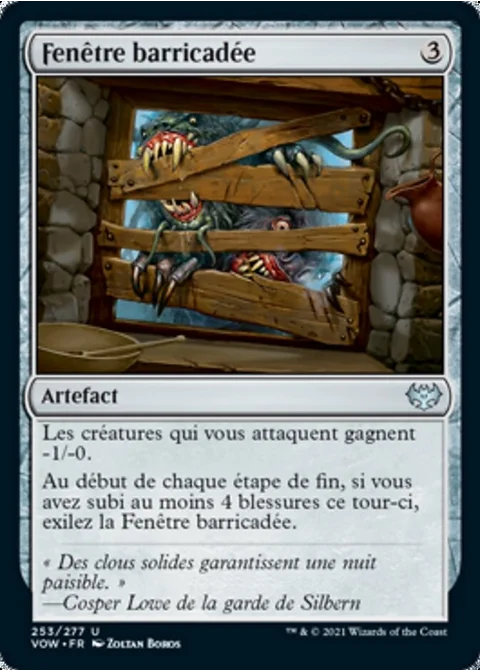 Fenêtre barricadée