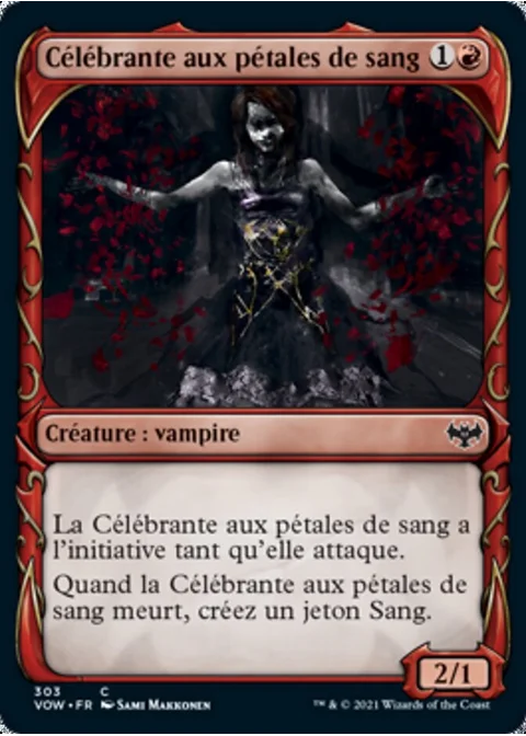 Célébrante aux pétales de sang