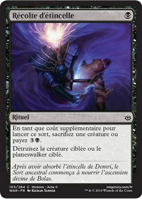 Récolte d'étincelle